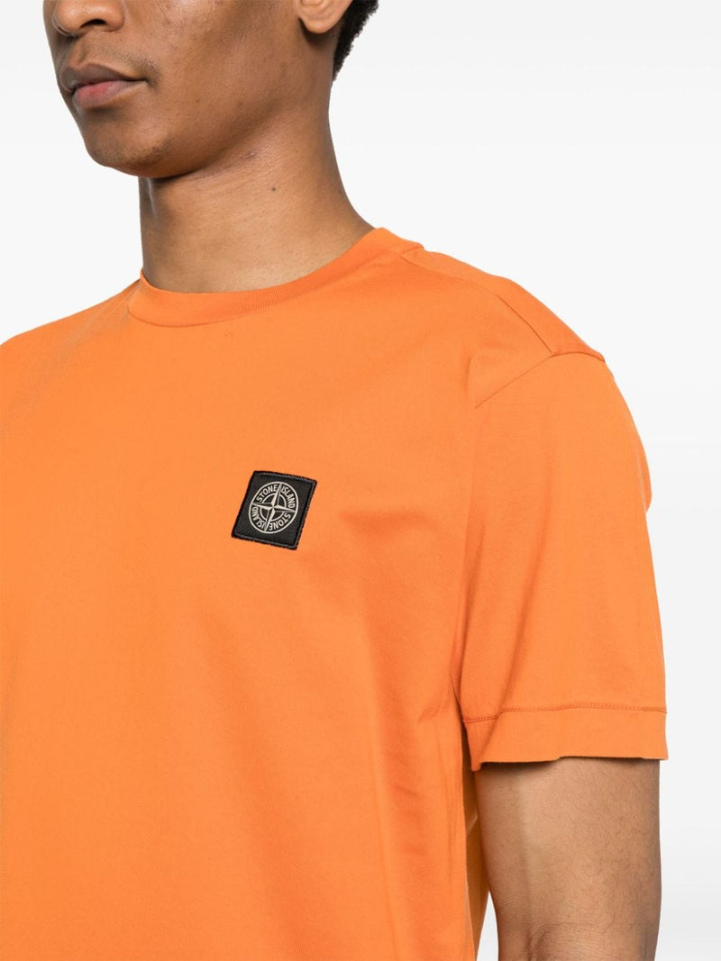 T-shirt van oranje katoen